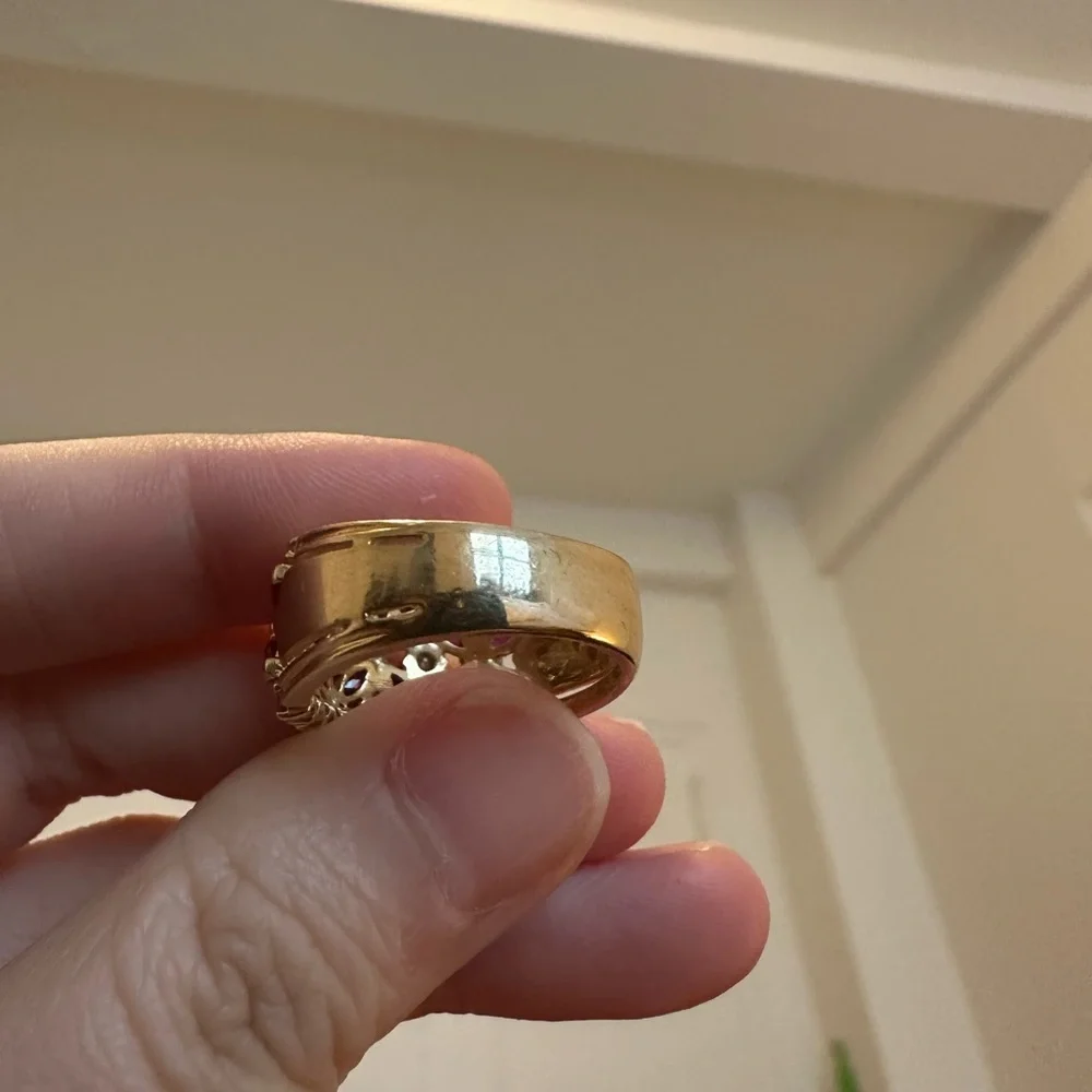 🚫🚫😭SOLD EFFY ruby+ diamond “xo” ring - Picture 5 of 8